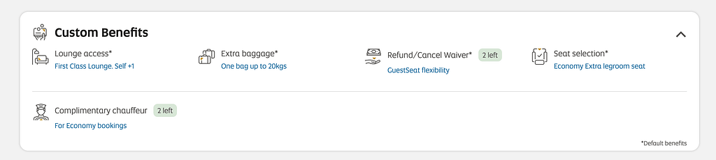 Default Platinum Tier Custom Benefits