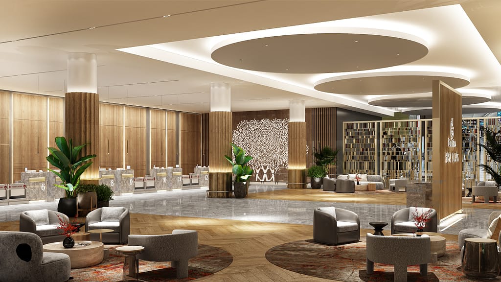 Emirates' new First Class Check In Area in Terminal 3 Dubai International (DXB)