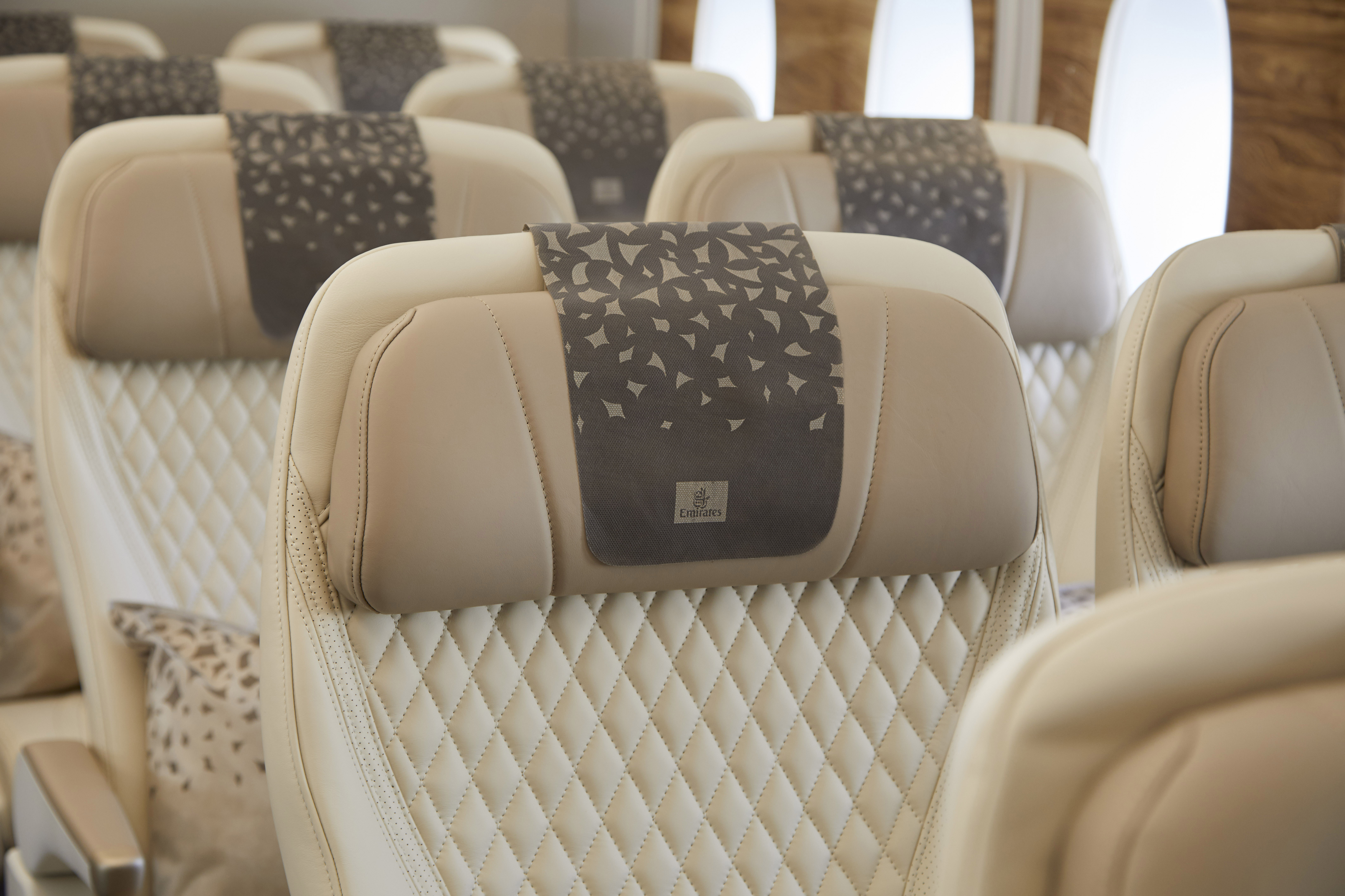 Emirates Premium Economy headrest