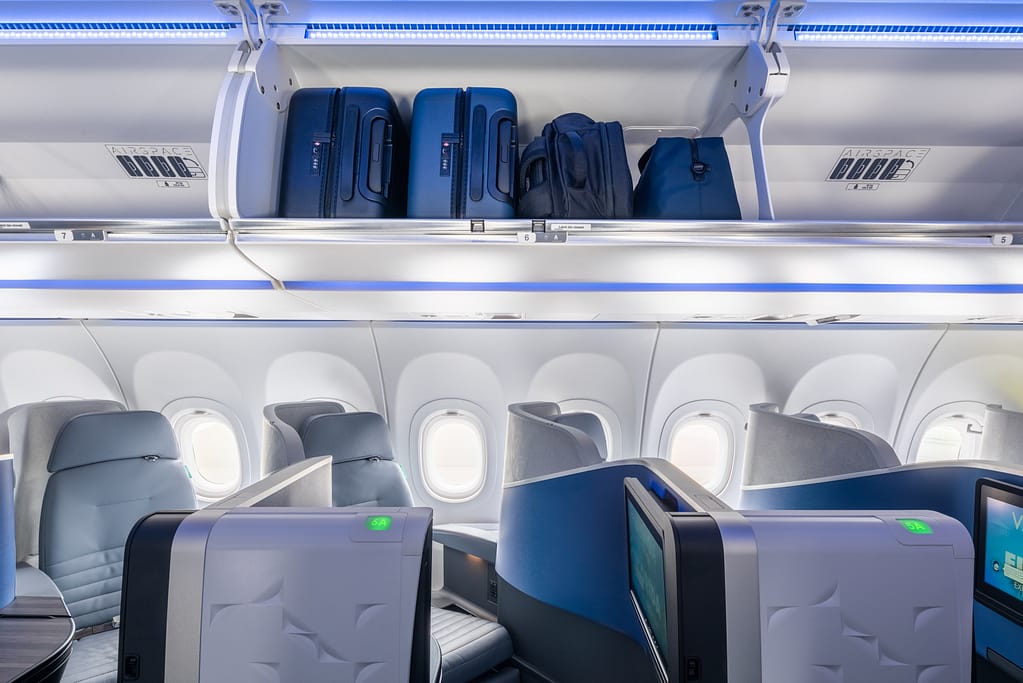 JetBlue Reimagined Mint Cabin Overhead Storage