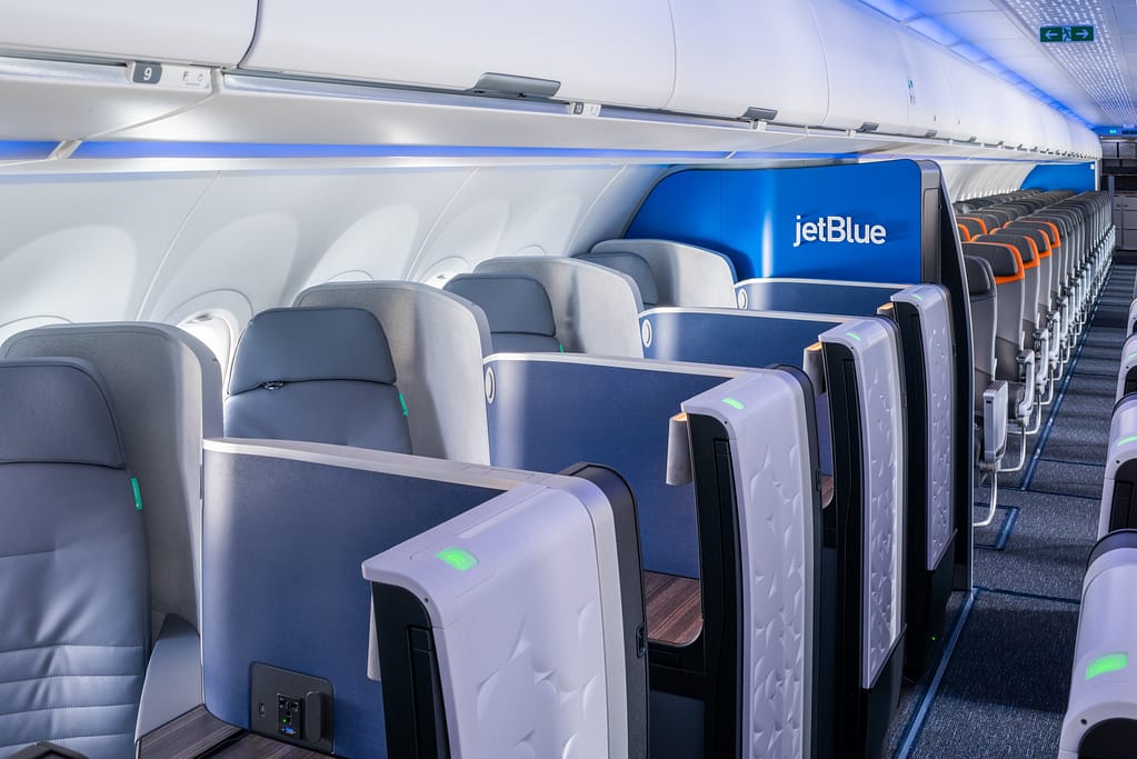 Jet Blue Reimagine Mint Seats