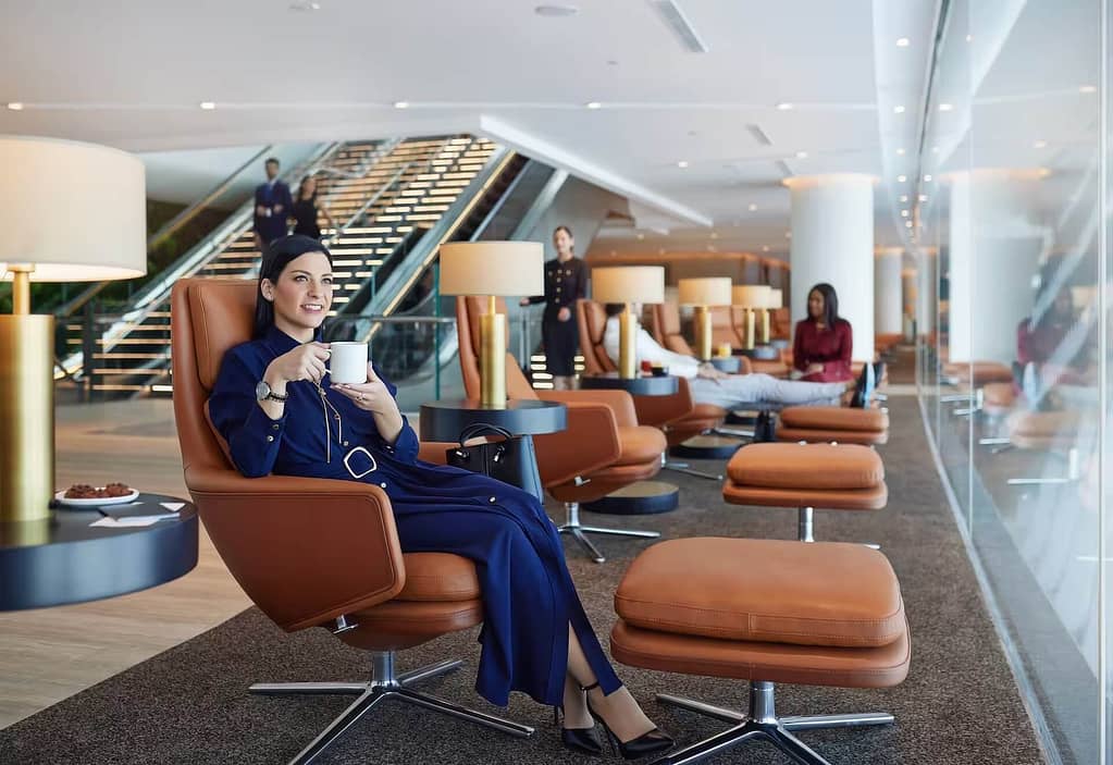 Etihad Airways Business Class lounge in Terminal A