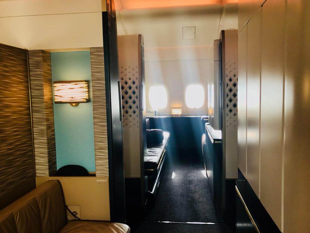 View of the Etihad Airways First Class Apartment on the A380