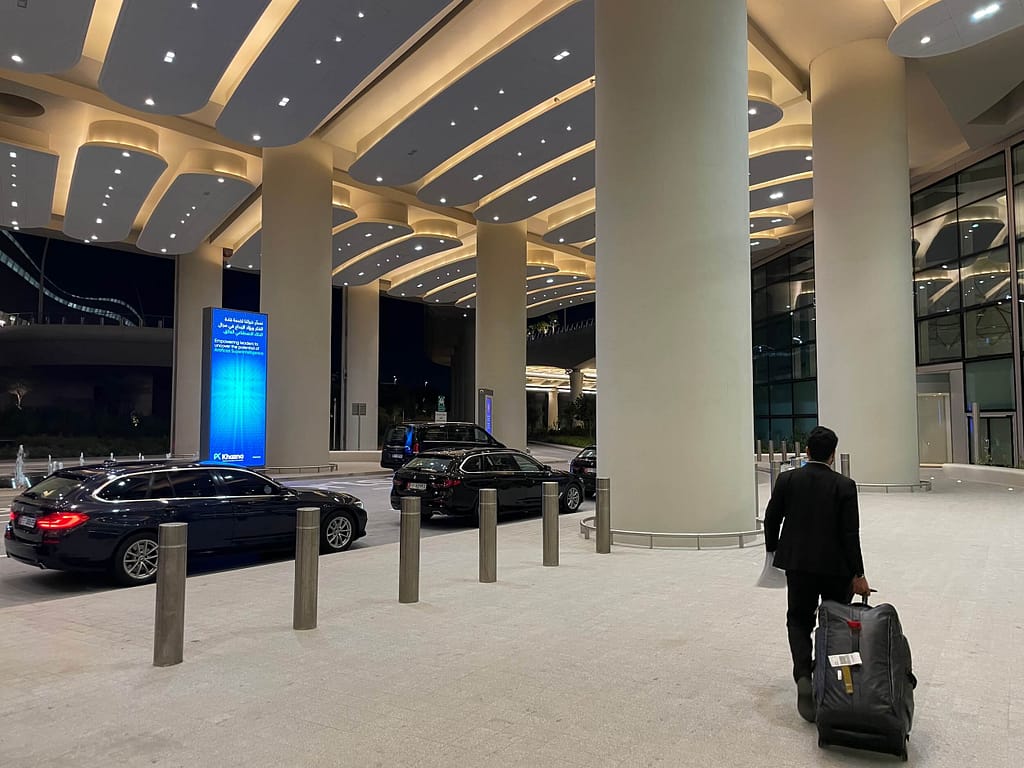 Etihad Chauffeur limo waiting for passengers
