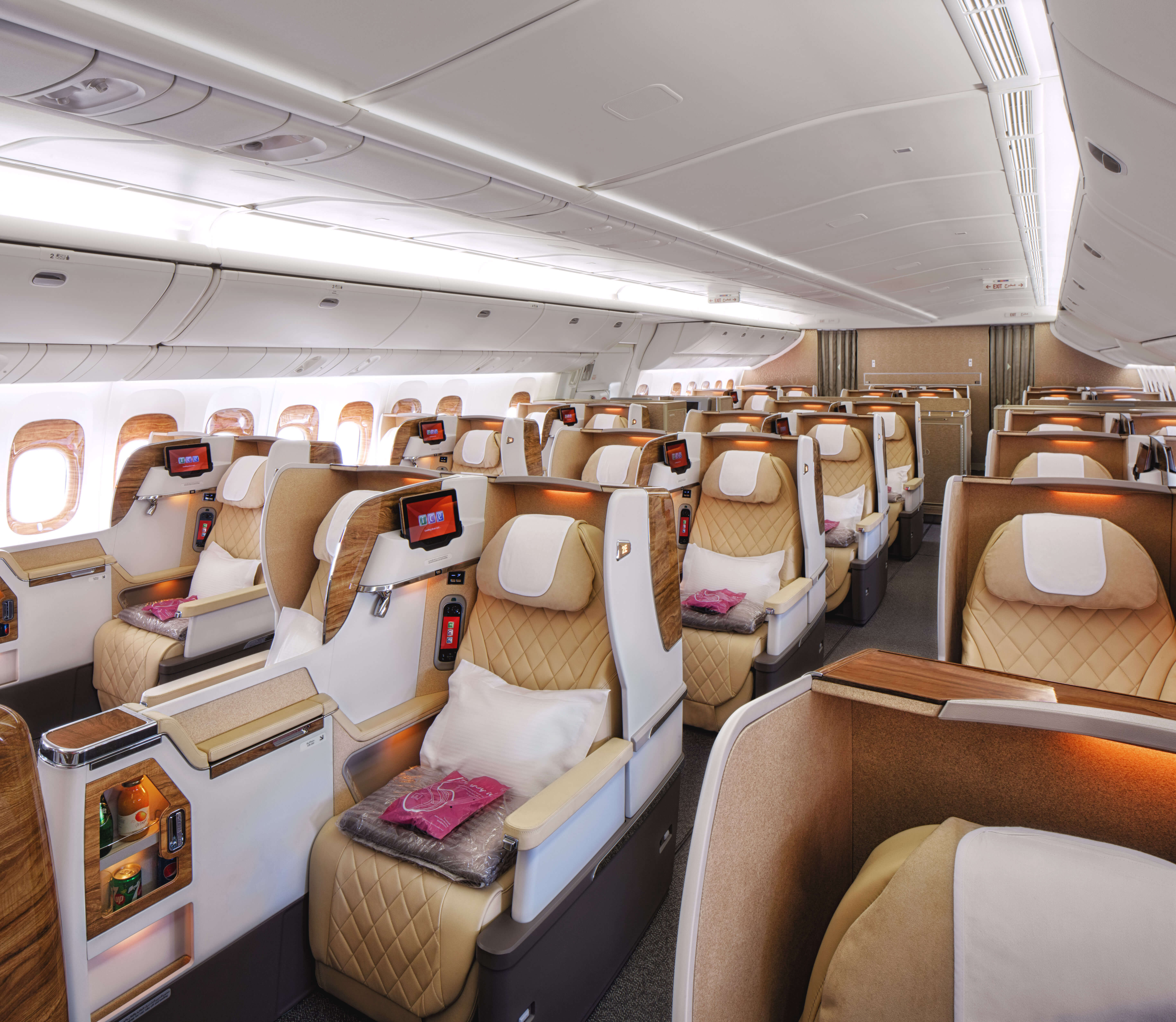 Emirates refurbished B777 Business Class 2-2-2 Configuration Seats