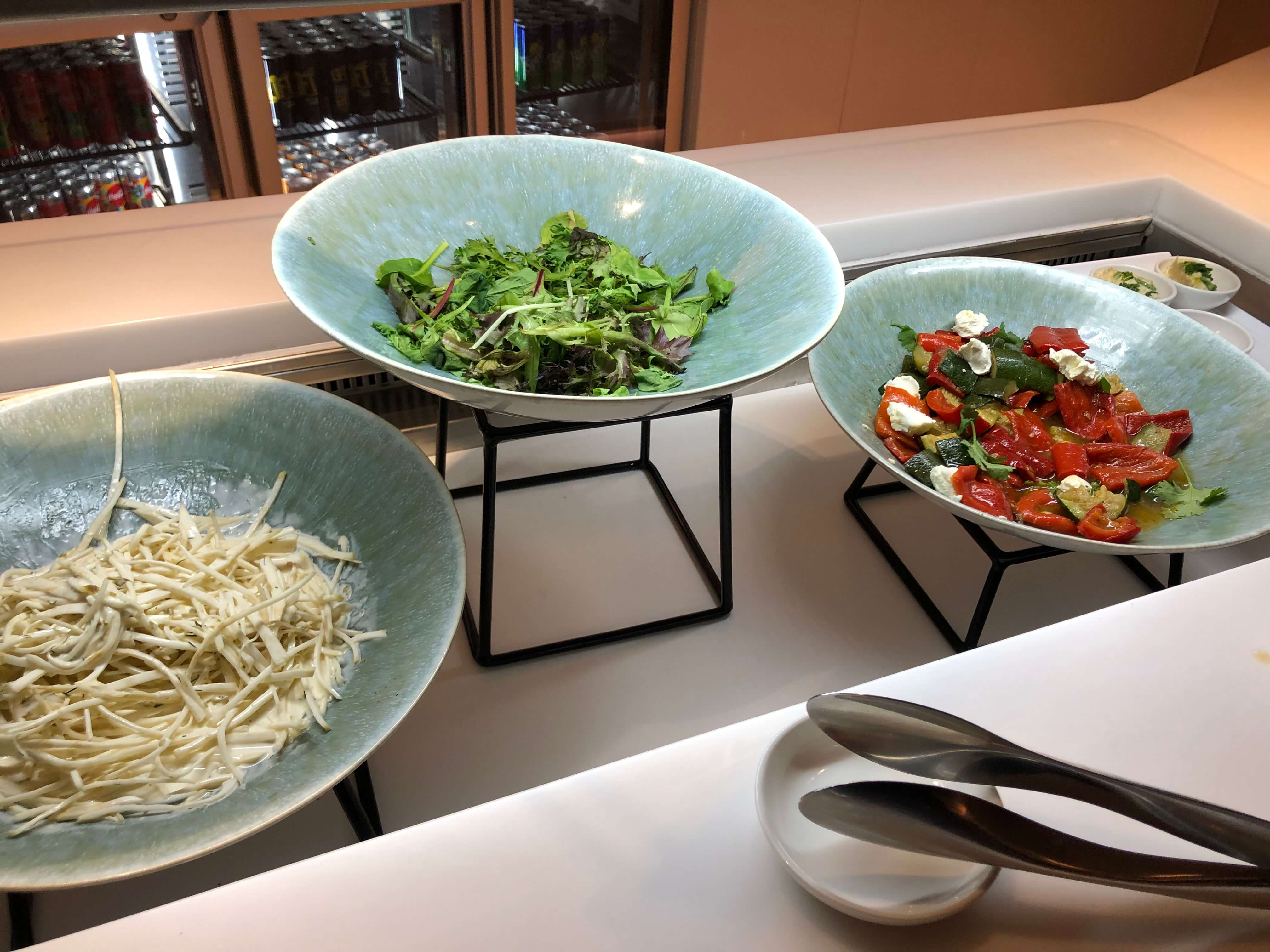 Small salad buffet at The House lounge Melbourne Airport