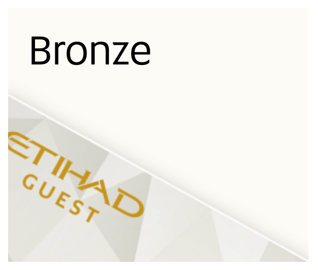 Etihad Guest Bronze Tier Status
