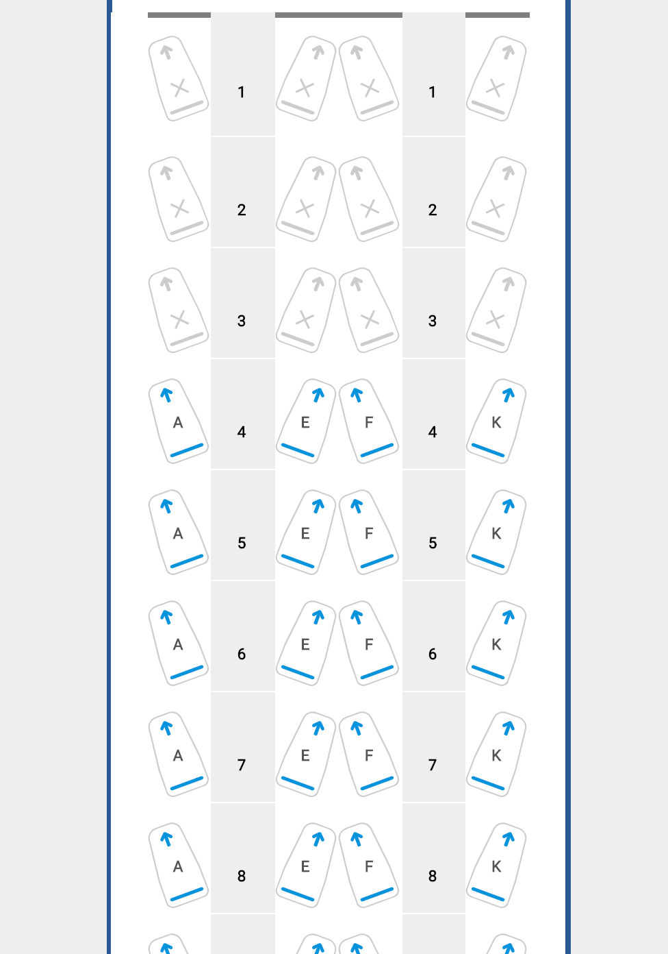 British Airways A350 Club Suite seat map
