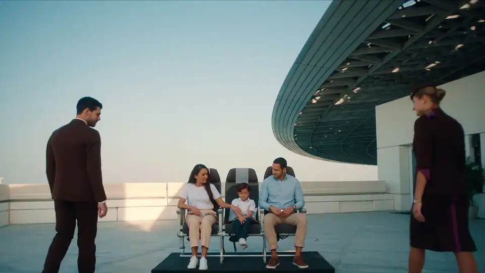 Etihad Airways new safety video filmed a the Louvre Abu Dhabi