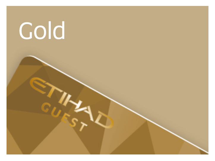 Etihad Guest Gold Tier status