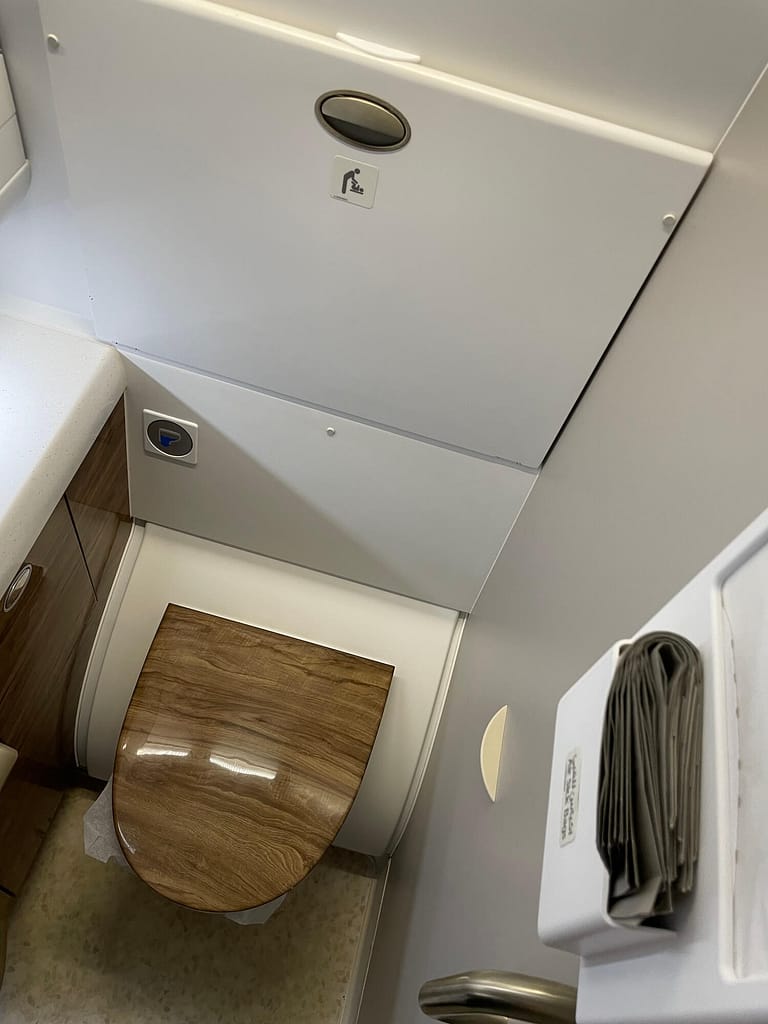 Premium Economy Toilet on Emirates A380
