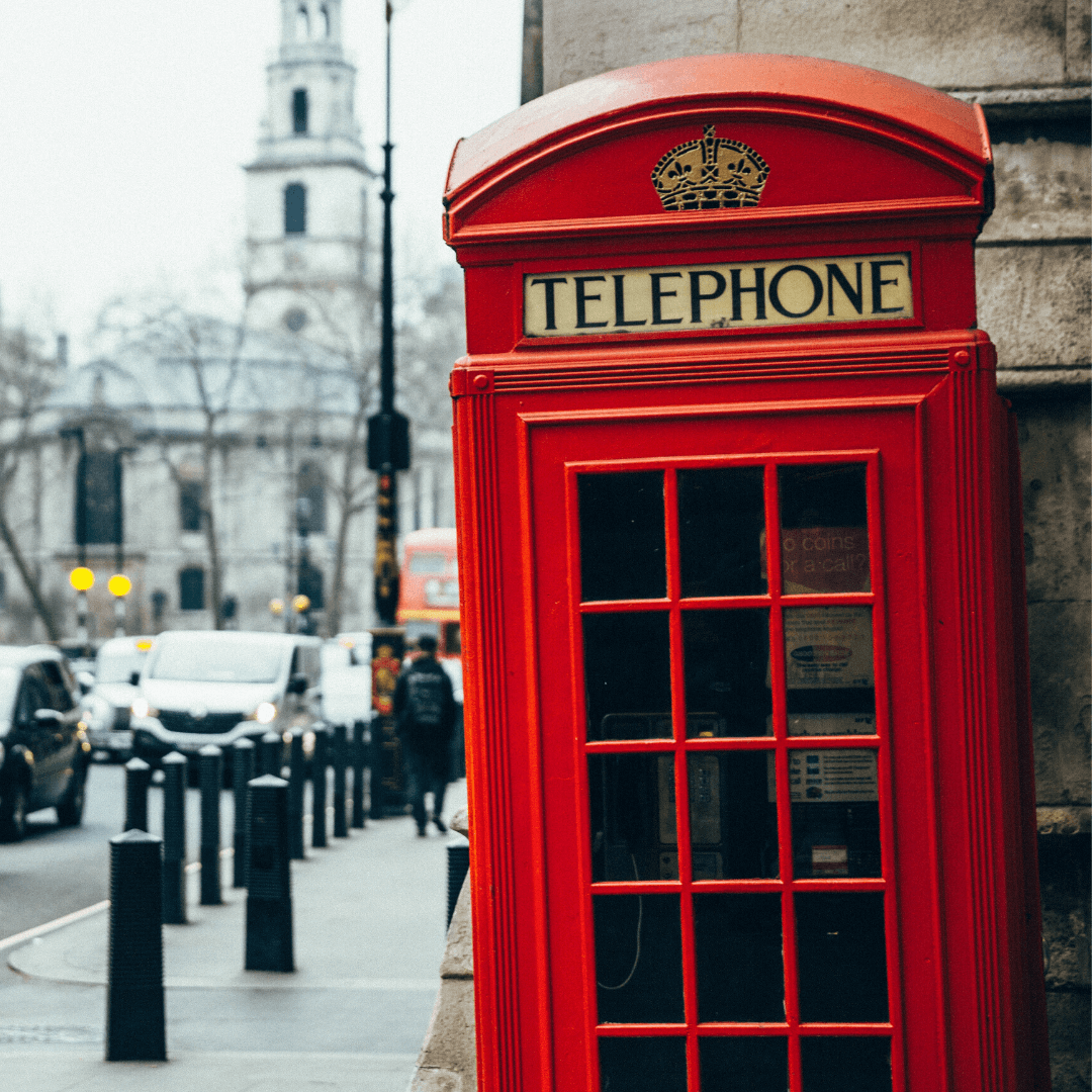 Traditional London phonebox
