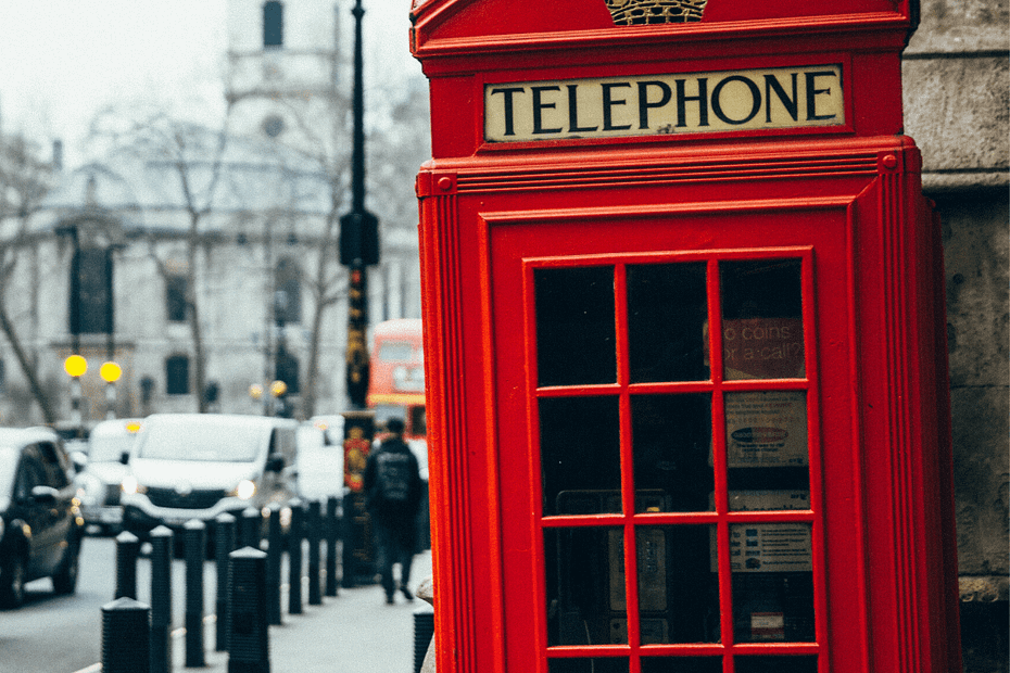 Traditional London phonebox