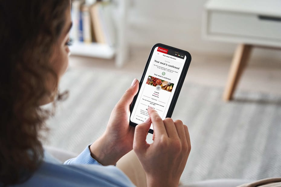 Emirates Inflight Preordering service