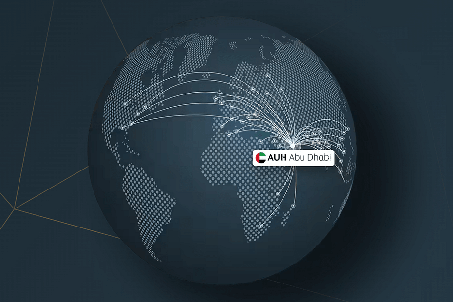 Etihad Airways network from Abu Dhabi AUH