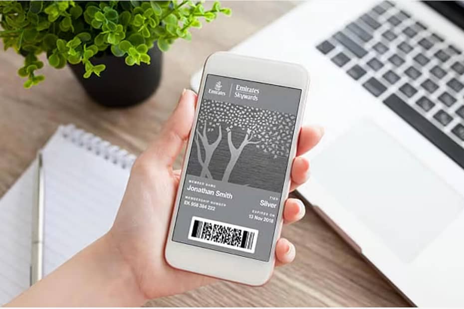 Emirates Skywards Silver Tier digital card