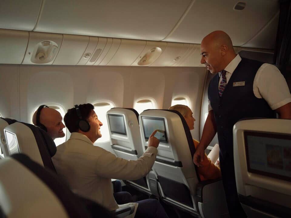 Friendly cabin crew on British Airways