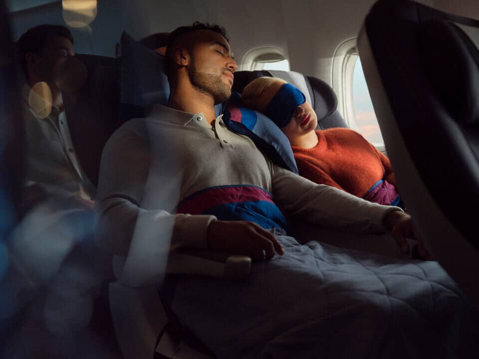 Premium Economy bedding on British Airways